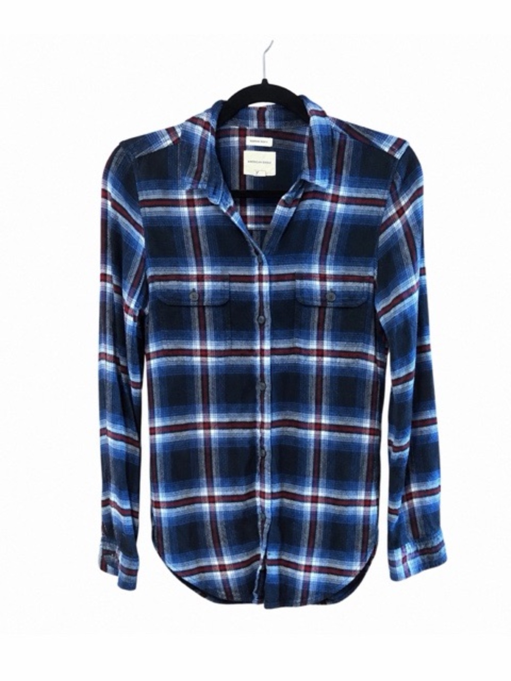 American Eagle Ahh-Mazingly Soft‎ Plaid Flannel Button Down Shirt